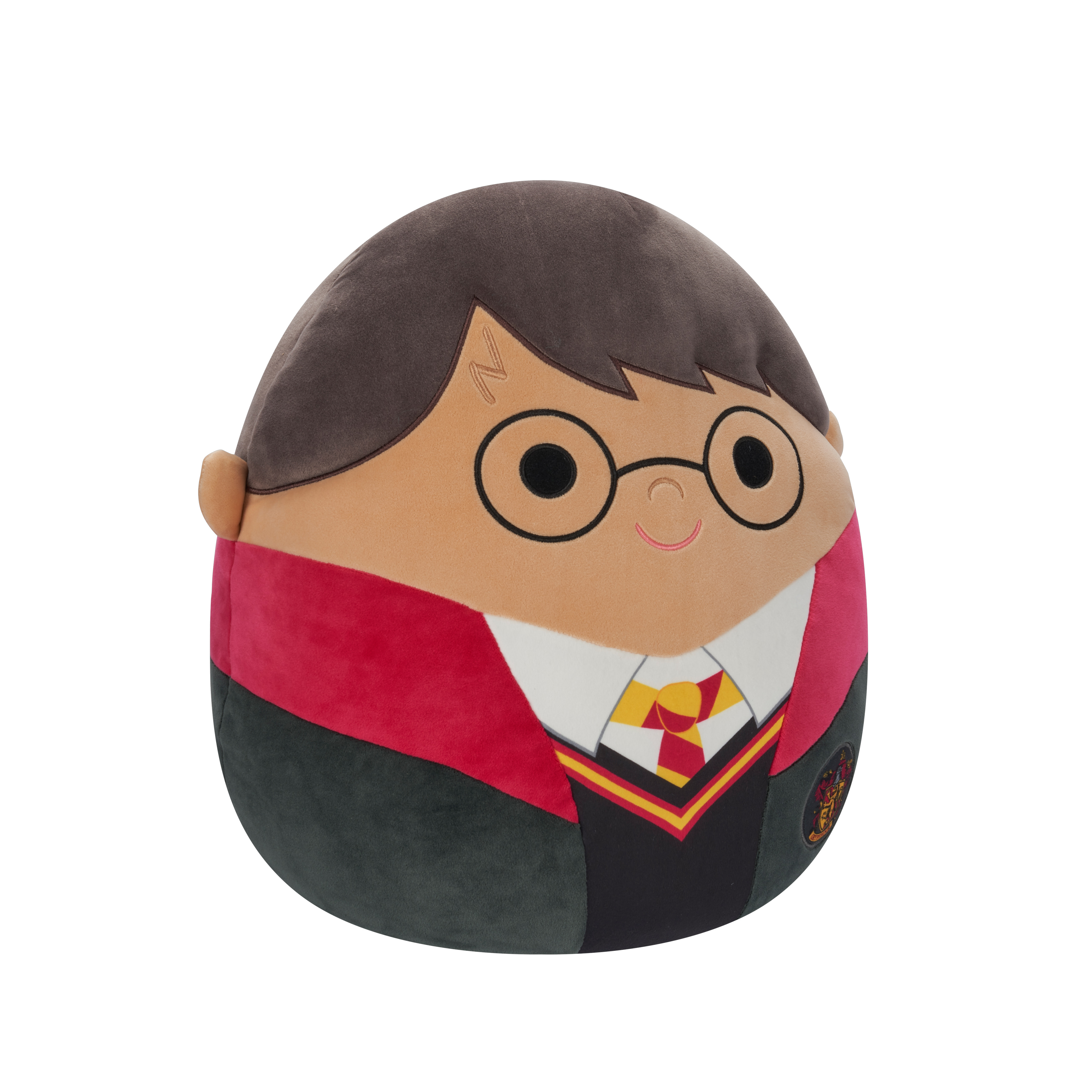 Harry Potter Plüschtier, runder Körper, trägt eine Gryffindor-Uniform.