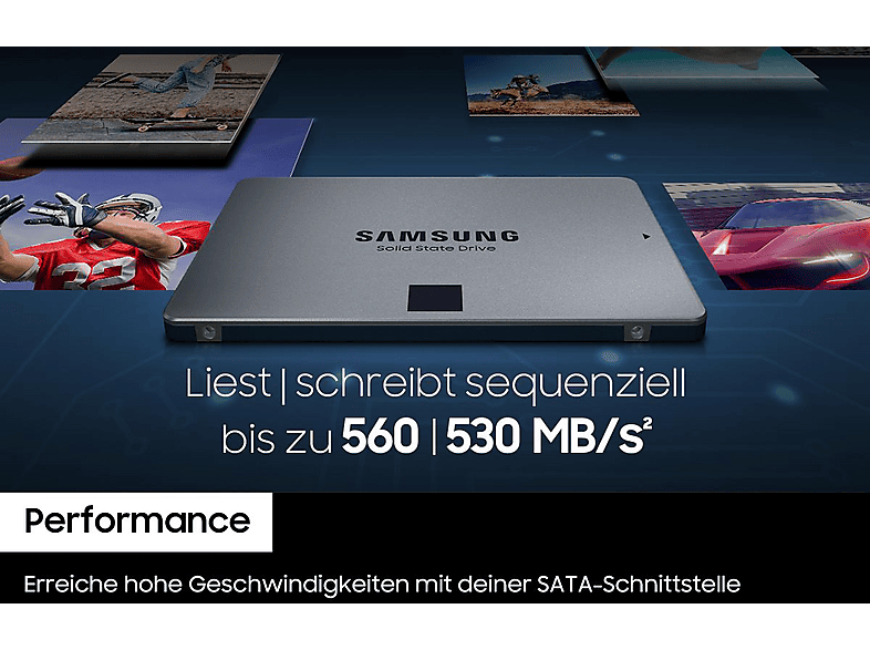 Thumbnail - SAMSUNG 870 QVO Festplatte Retail, 2 TB SSD SATA 6 Gbps, 2,5 Zoll, intern