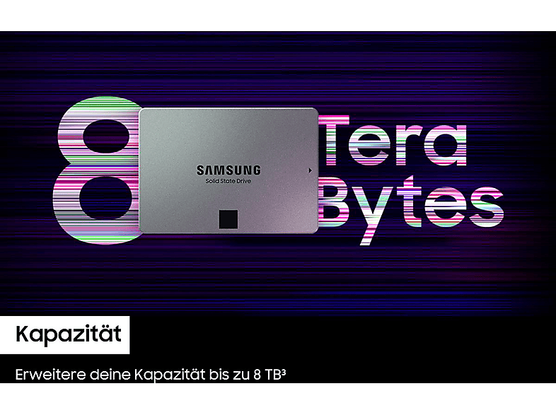 SAMSUNG 870 QVO Festplatte Retail, 8 TB SSD SATA 6 Gbps, 2,5 Zoll