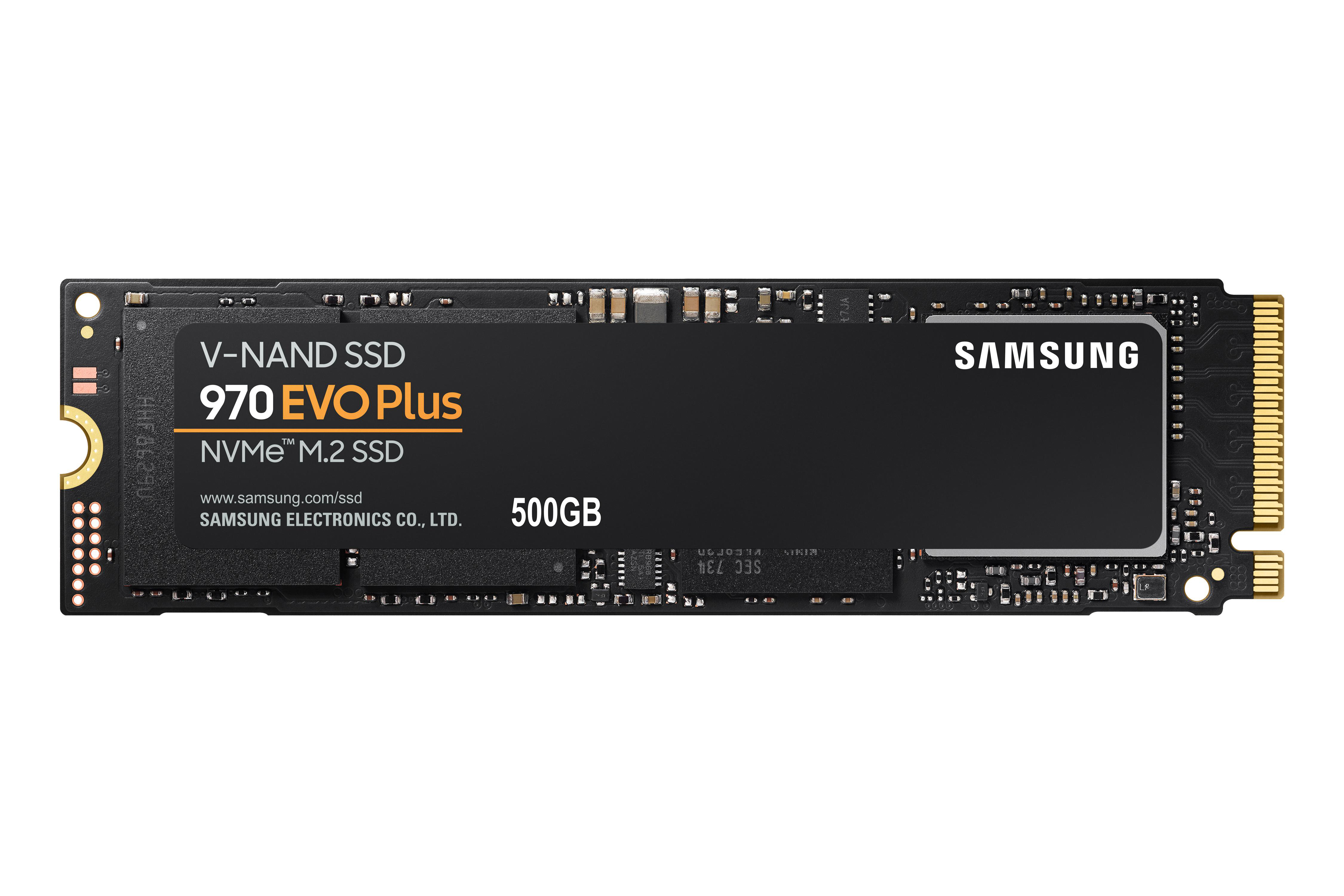 SAMSUNG 970 EVO Plus Festplatte Retail, 500 GB SSD M.2 via NVMe, intern