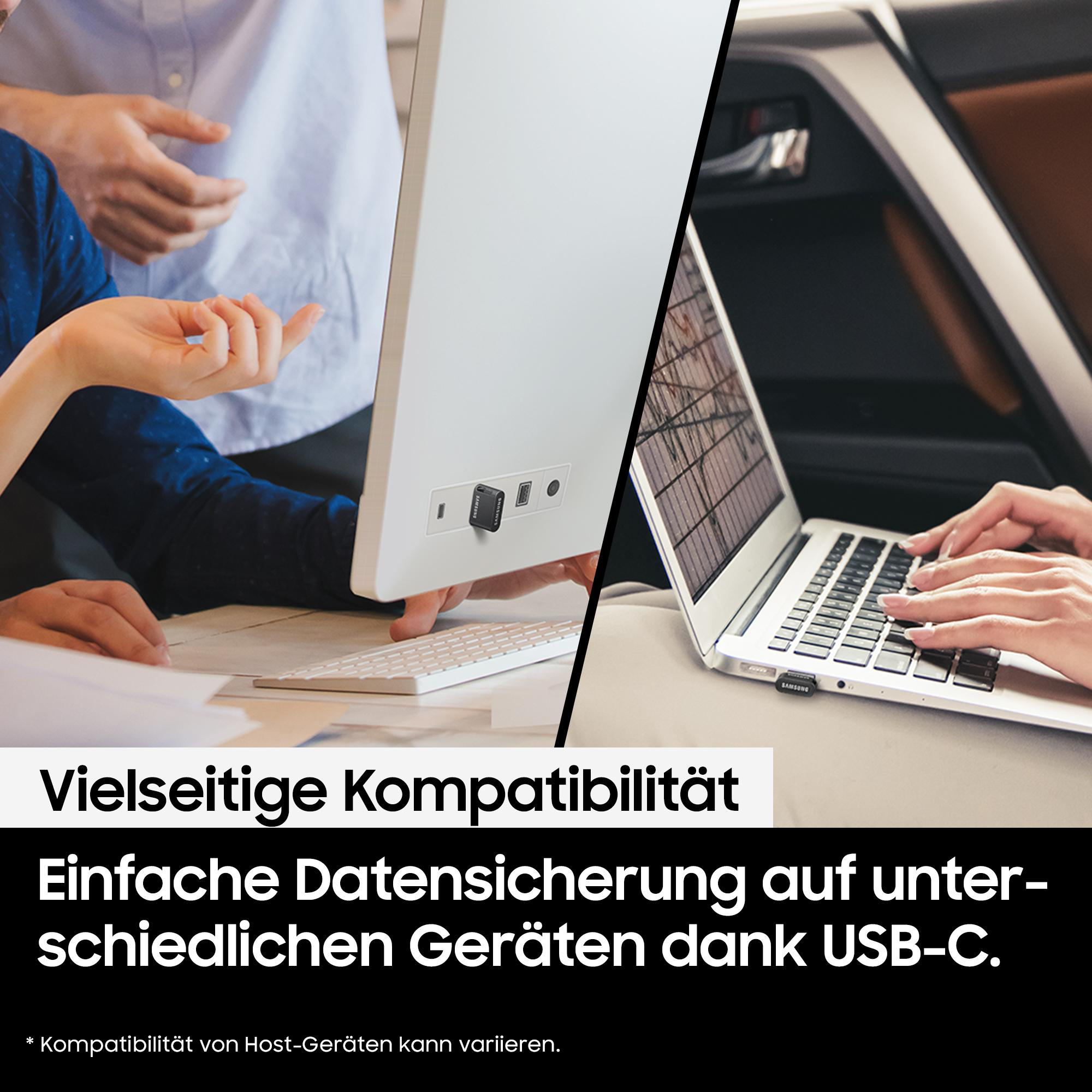 SAMSUNG Fit Plus USB-Stick, 64 GB, 300 MB/s, Schwarz