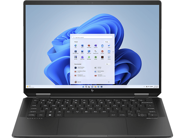 HP Spectre x360 14-eu0001nh AY7K5EA 2in1 eszköz (14" 2.8K Touch OLED/Core Ultra 5/16GB/1024 GB SSD/Intel Arc/Win11H)