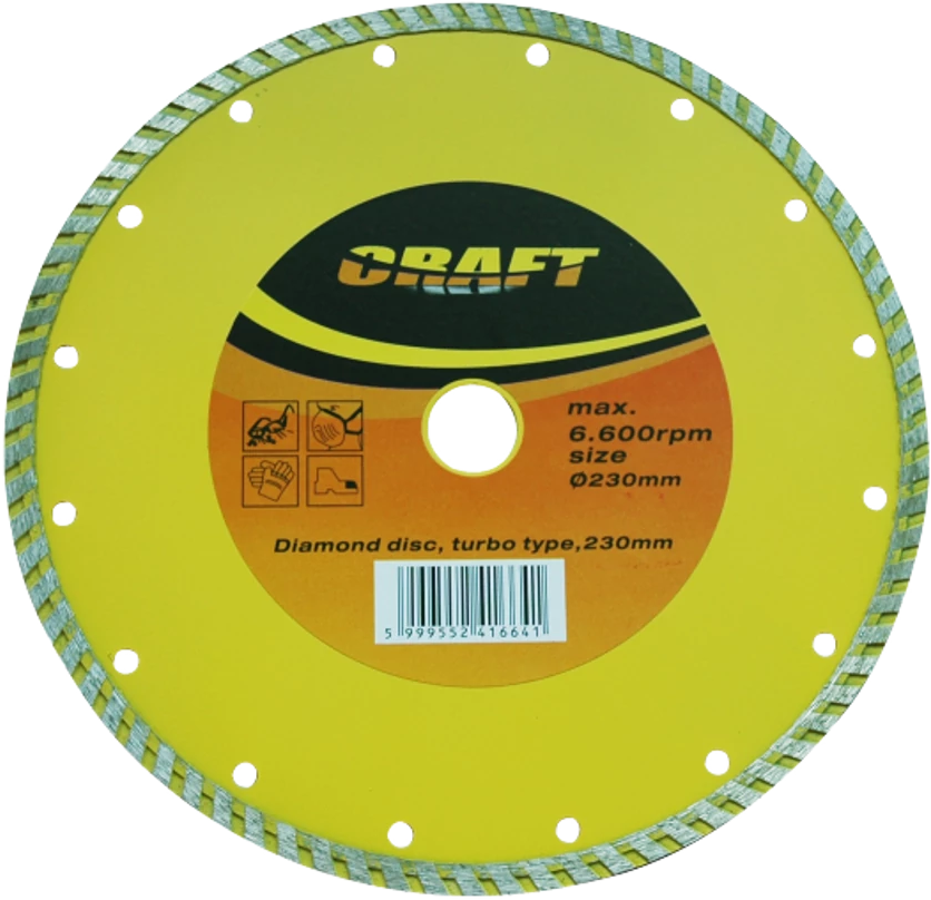 CRAFT Gyémántvágótárcsa turbó, 230 mm