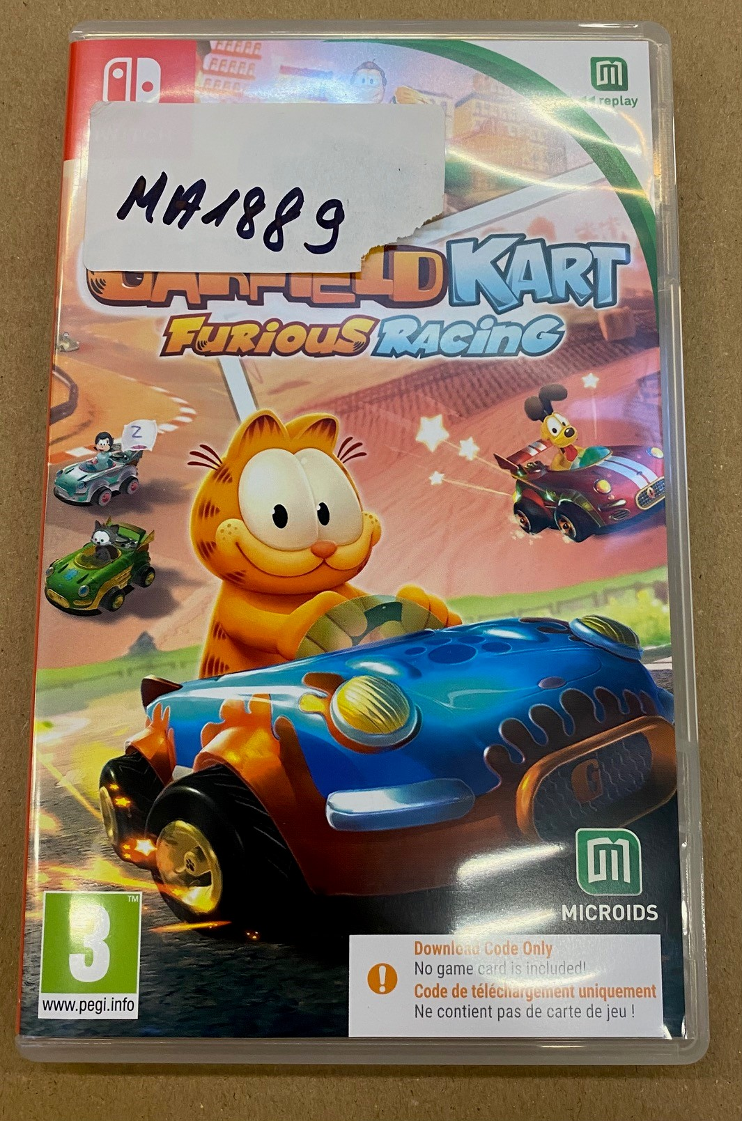 Pudełko z grą Garfield Kart: Furious Racing.