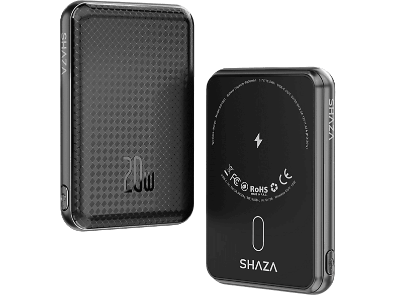 SHAZA 5.000 Mah Magsafe Taşınabilir Şarj Cihazı Siyah