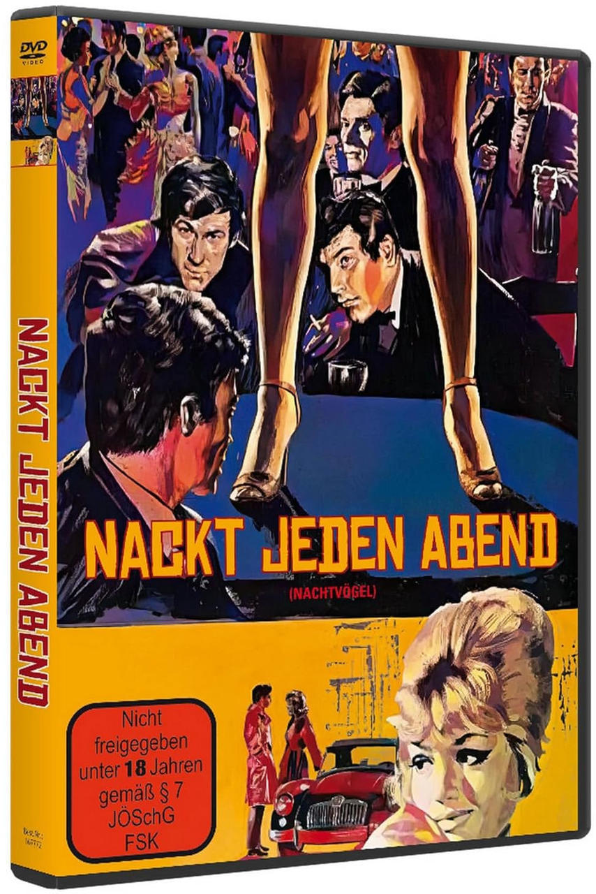 DVD-Cover, Filmplakat. Männer in Anzügen, Beine einer Frau und eine blonde Frau.