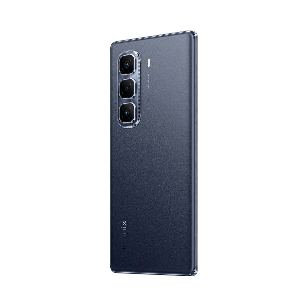 Üç kameralı mavi telefon arkası.
