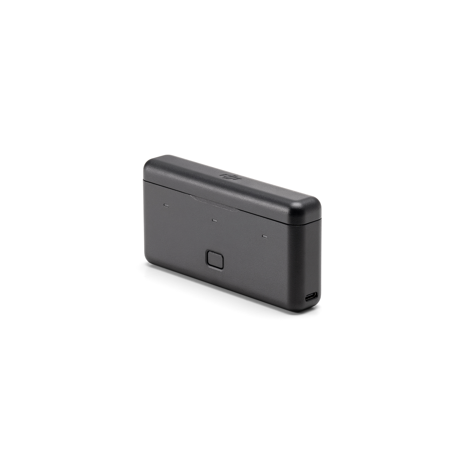 Étui de chargement de batterie de drone rectangulaire noir.