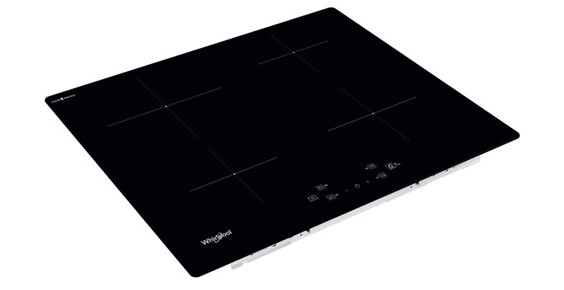 Fekete Whirlpool indukciós főzőlap, négy égővel.