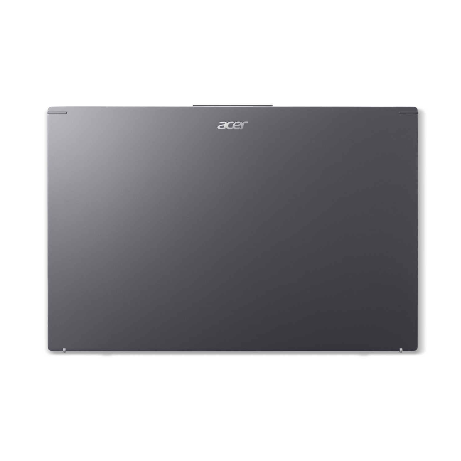 Closed laptop, dark gray color, with the Acer logo on the top cover.