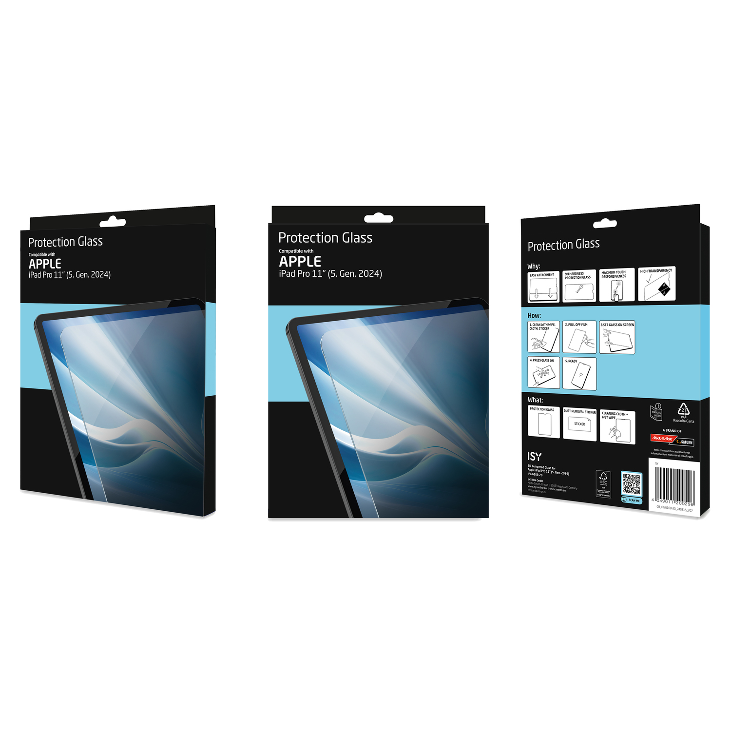 Drie dozen schermbeschermers voor een Apple iPad Pro.