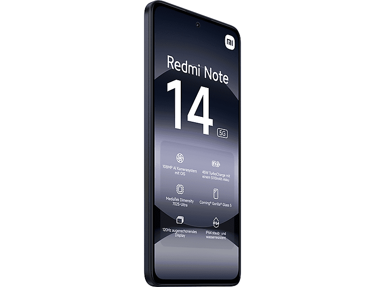 Xiaomi Redmi Note 14 256GB DS Black 6.7 EU 5G (8GB) Android