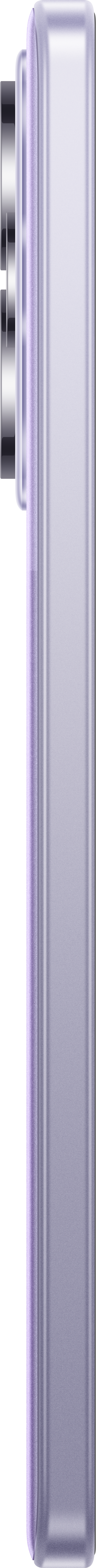 Seitenansicht eines Telefons. Das Telefon ist lila und zeigt die Seite mit der Ein-/Aus-Taste.