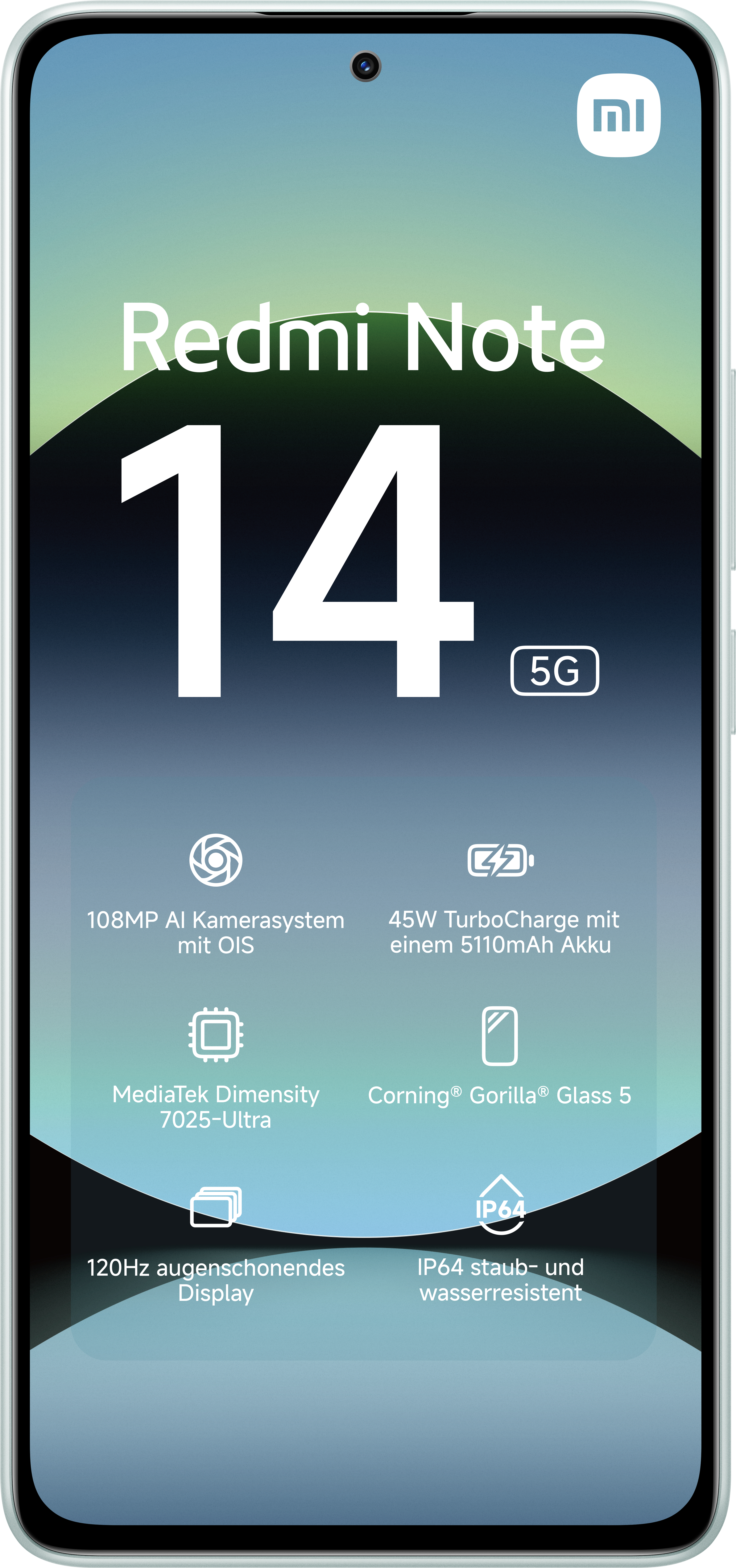 Ein Smartphone mit einem Display, das Text und Symbole zeigt.