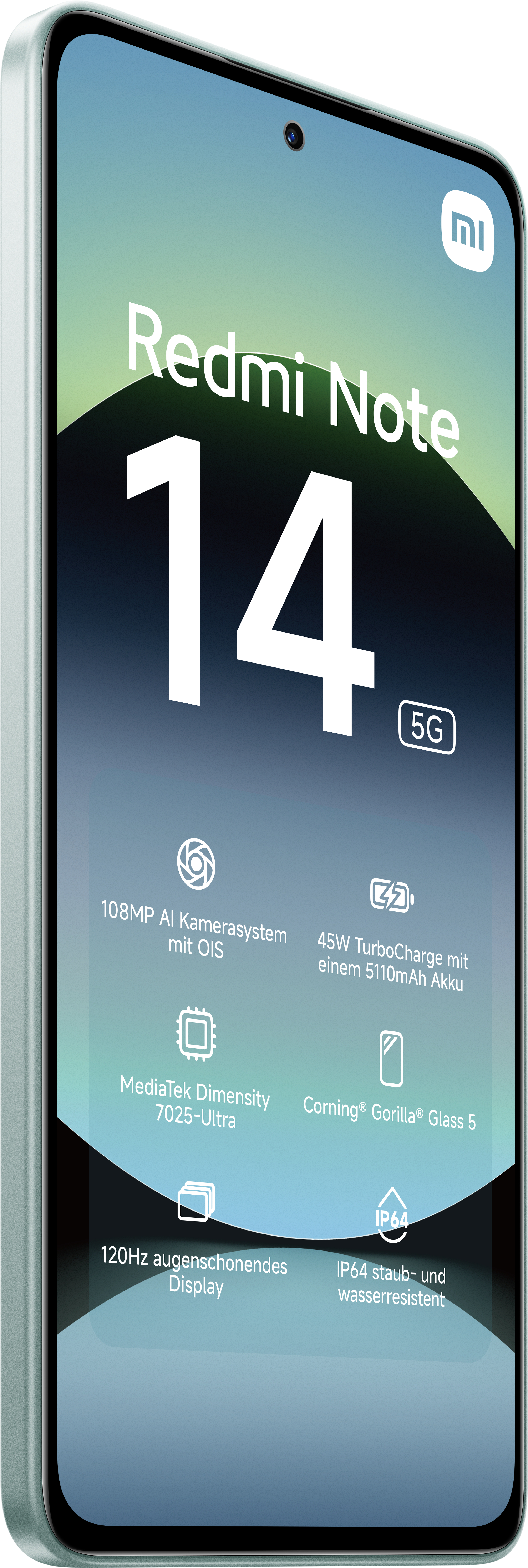 Ein Smartphone mit Produktinformationen.