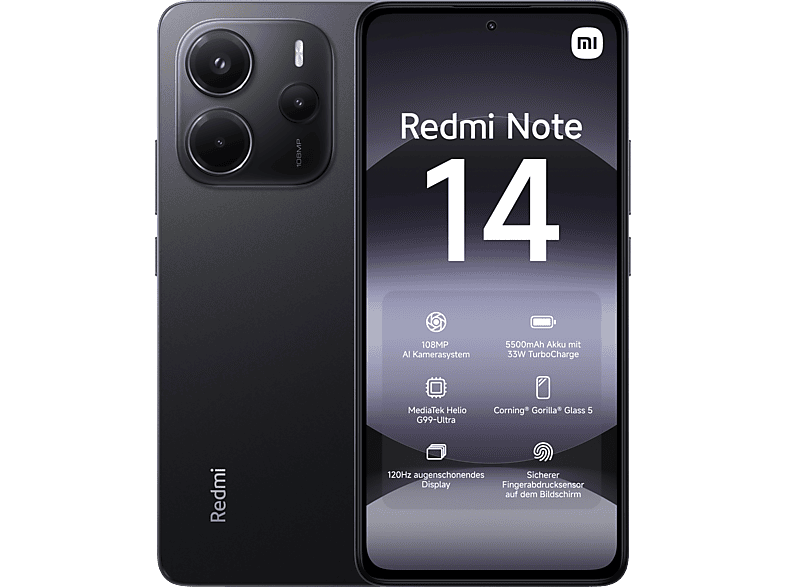 XIAOMI Redmi Note 14 128 GB Midnight Black Dual SIM