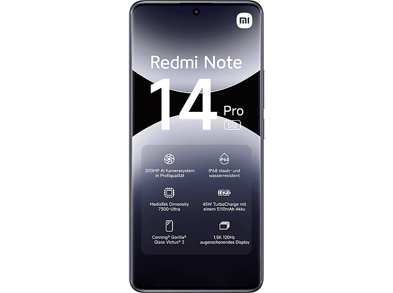 XIAOMI Redmi Note 14 Pro 5G 256 GB Midnight black Dual SIM