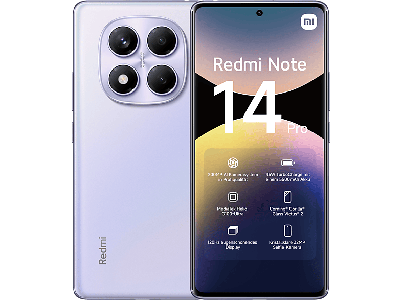 XIAOMI Redmi Note 14 Pro 256 GB Aurora Purple Dual SIM