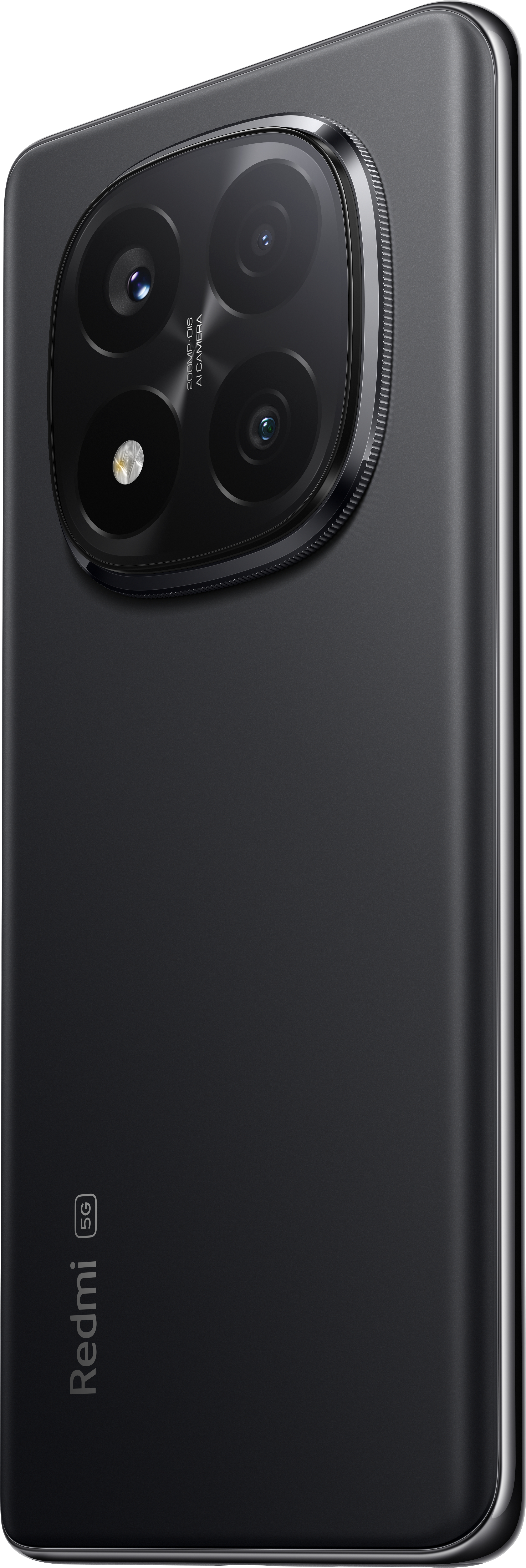Ein schwarzes Smartphone mit einem großen Kameramodul wird gezeigt.