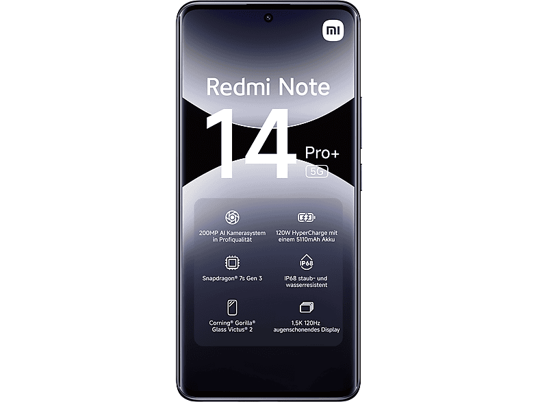 XIAOMI Redmi Note 14 Pro+ 5G 256 GB Midnight black Dual SIM