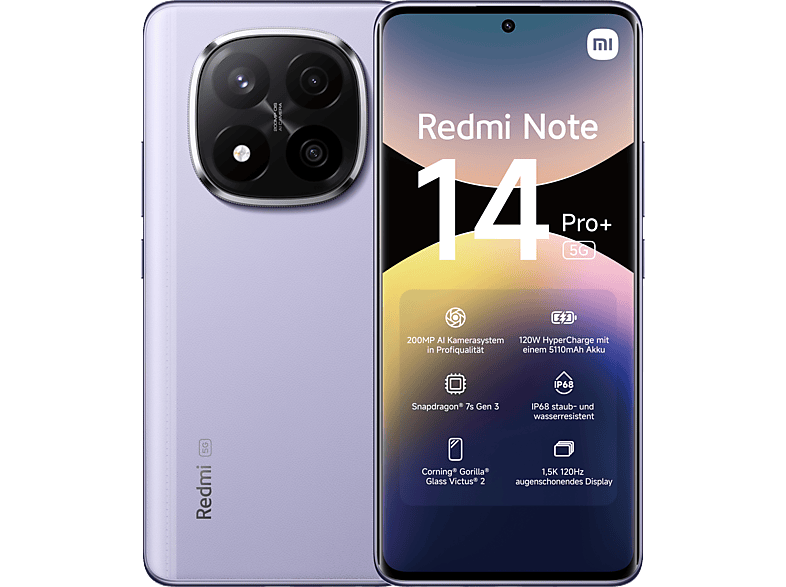 XIAOMI Redmi Note 14 Pro+ 5G 256 GB Lavender Purple Dual SIM