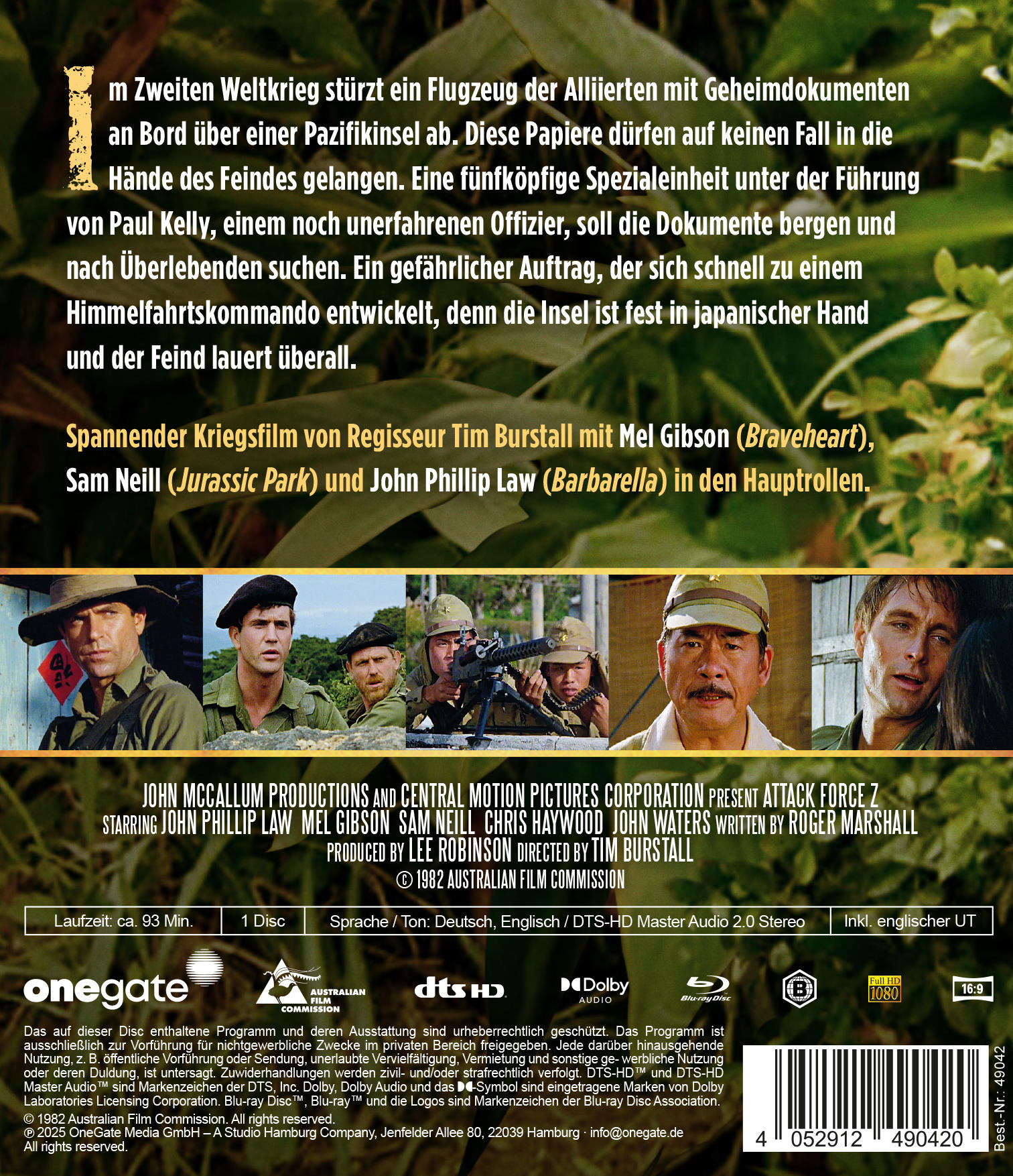 DVD-Hülle für den Film Attack Force 7, mit Besetzung und Inhaltsangabe.