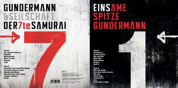 Albumcover mit rotem und weißem Text auf weißem Hintergrund.