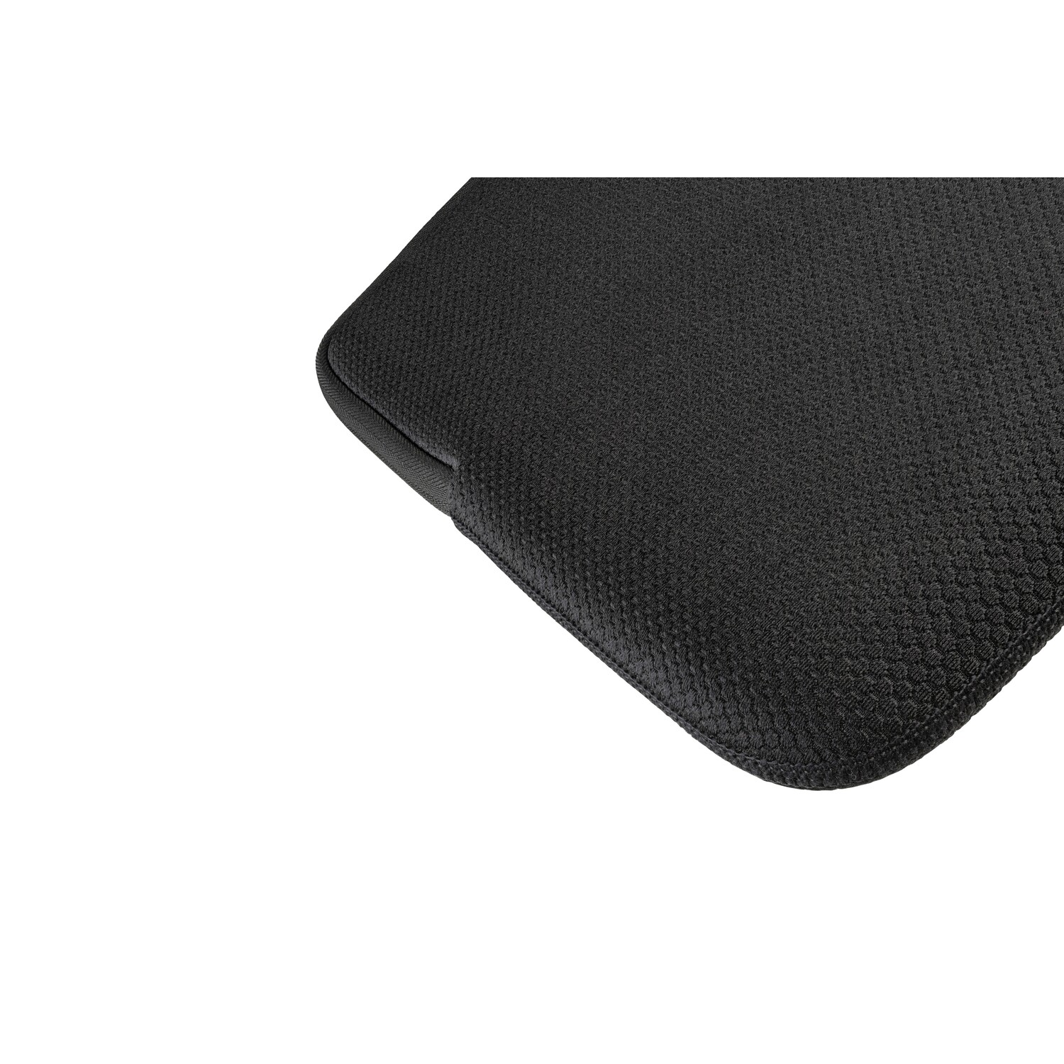 Texture de tissu noir sur blanc.