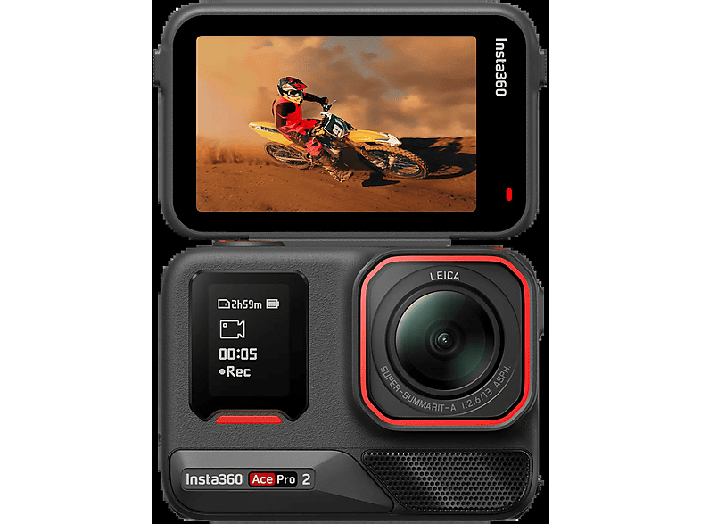 Insta 360 Ace Pro 2, doppel Akku Bundle, schwarz; Actionkamera