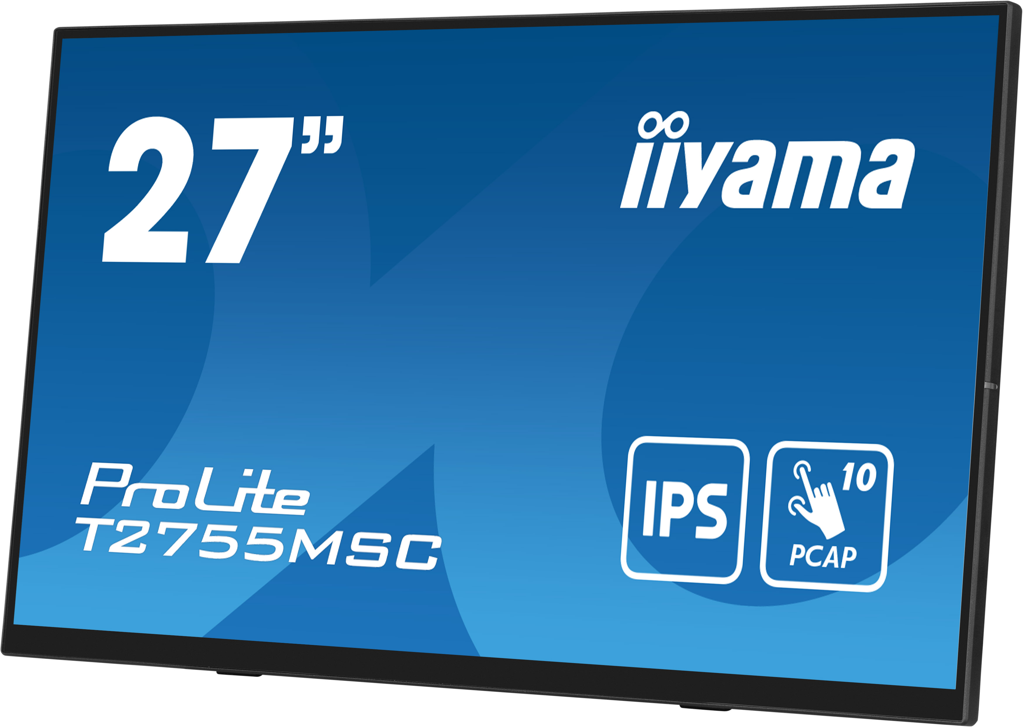 Ein 27-Zoll-Iiyama-Monitor mit IPS und Touchscreen.