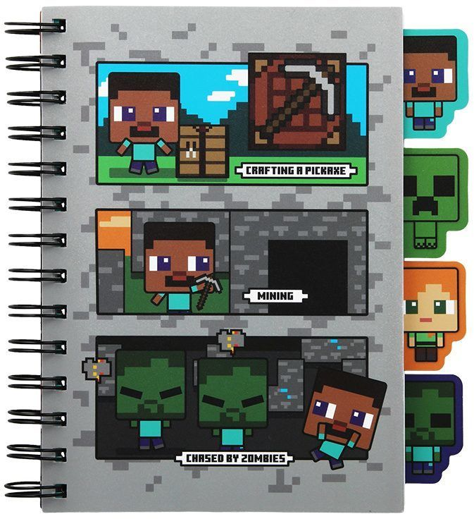 Minecraft jegyzetfüzet elválasztókkal