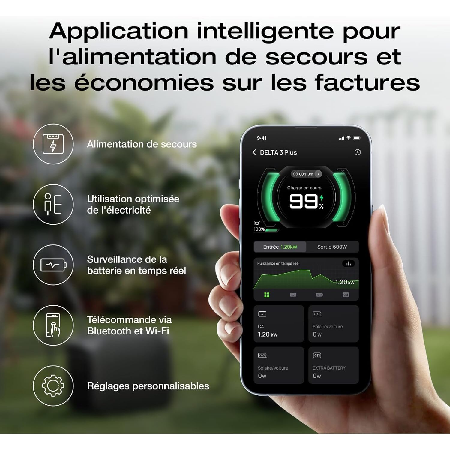 Une brosse à dents électrique Oral-B iO noire, en gros plan.