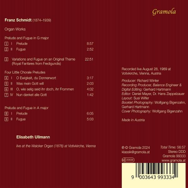 Albumcover mit Text in Schwarz und Gold auf beigem Hintergrund. Zeigt Details zu musikalischen Informationen.