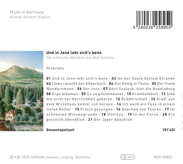 Albumcover mit grüner und weißer Landschaft und deutschem Text.