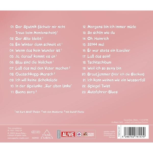 Ein Albumcover mit Text und einem Bild. Der Text ist auf Deutsch.