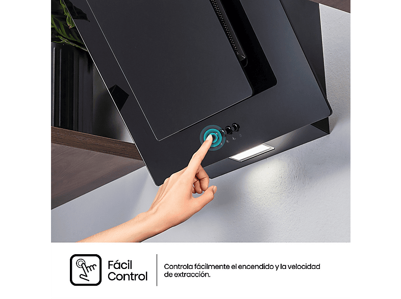 Campana decorativa | Hisense CH6IN6BXBG, 3 Velocidades, 650 m³/h