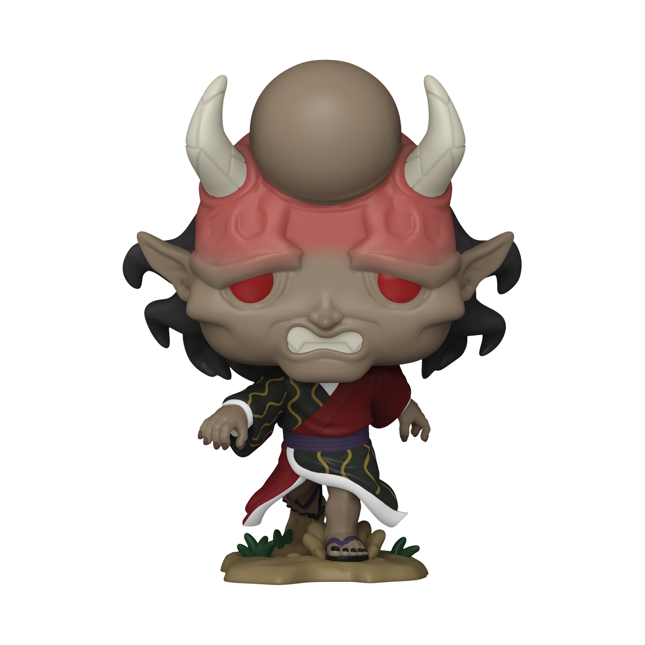 Funko Pop! Figur. Ein dämonenartiger Charakter mit Hörnern und rotem Gesicht, trägt einen Kimono.