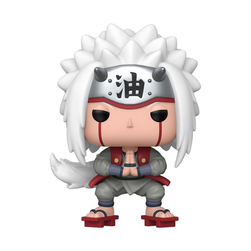 Funko Pop! Figur. Ein Charakter mit weißen Haaren und roten Markierungen, in Gebetshaltung.