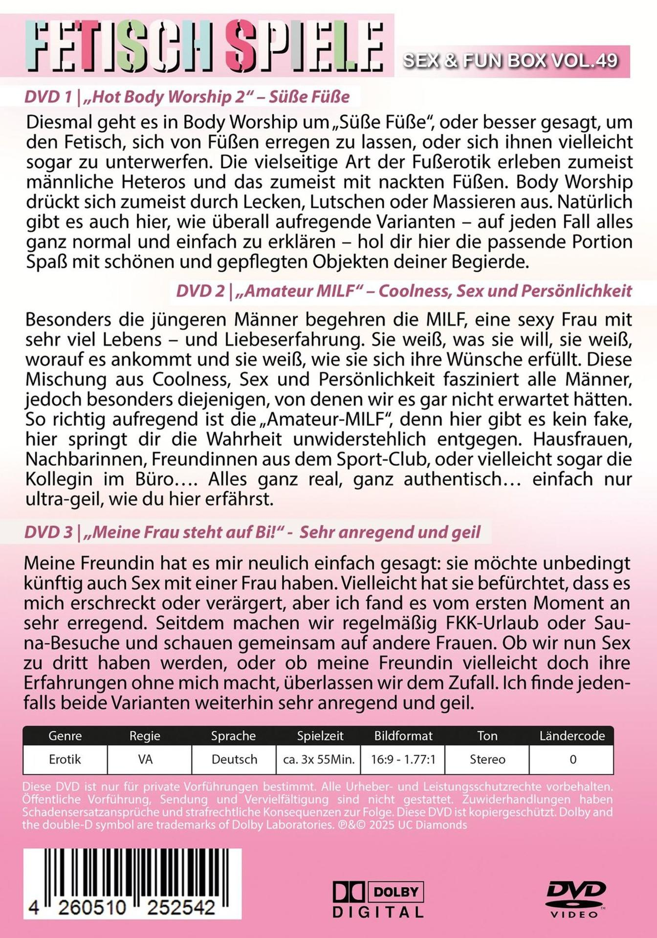 Eine Magazinseite mit deutschem Text und Bildern über Erwachsenen-Inhalte. Text ist schwarz auf weißem Hintergrund.