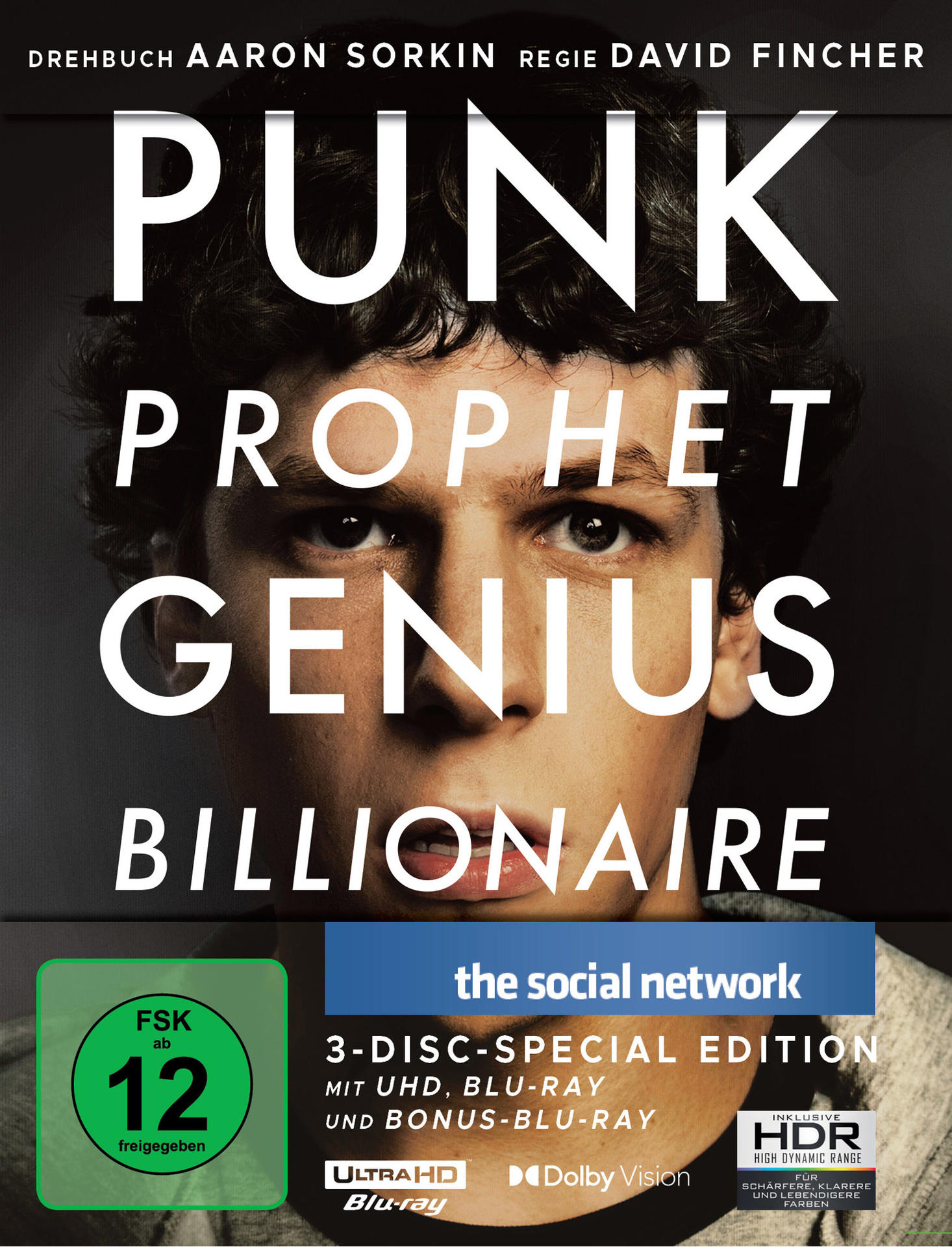 Filmcover für 'Punk Prophet Genius Billionaire' mit einem Männergesicht, Text und Bewertungsinformationen.