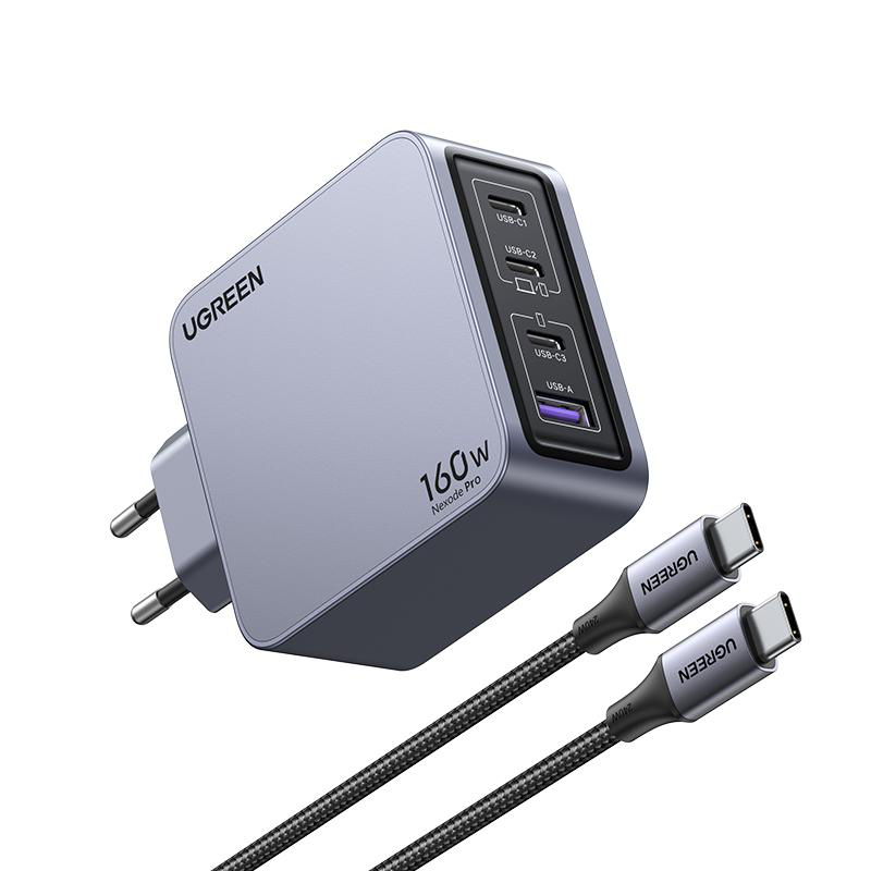 Schwarzes Kabel mit einem Stecker.