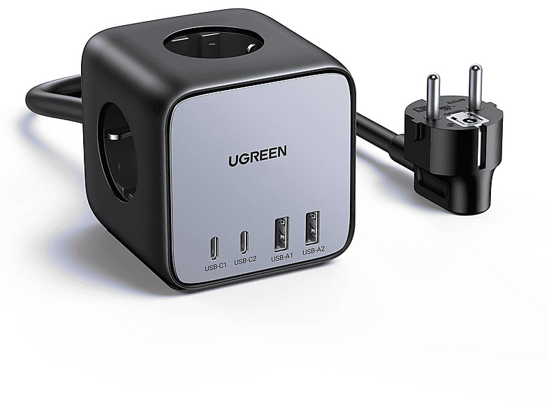 Thumbnail - UGREEN 65W DigiNest Cube (2C2A) Ladegerät Universal, Black
