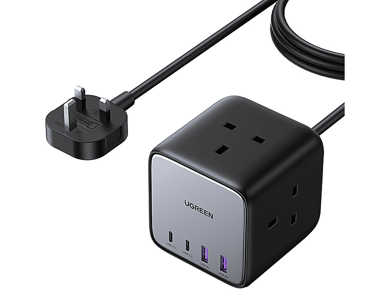 Thumbnail - UGREEN 65W DigiNest Cube (2C2A) Ladegerät Universal, Black