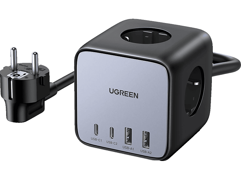 UGREEN 65W DigiNest Cube (2C2A) Ladegerät Universal, Black