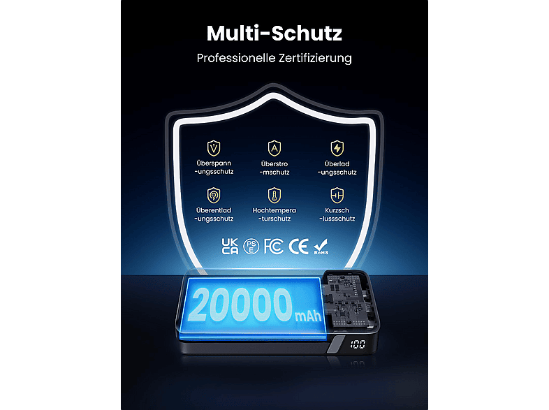 Thumbnail - UGREEN Zwei-Wege Fast Charging Powerbank 20000 mAh Gray