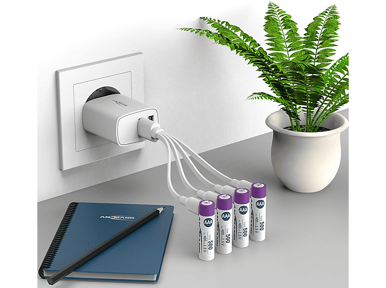 Thumbnail - ANSMANN Typ 500, 4 Stück Micro AAA Akku, Li-Ion, 1.5 Volt, 500 mAh