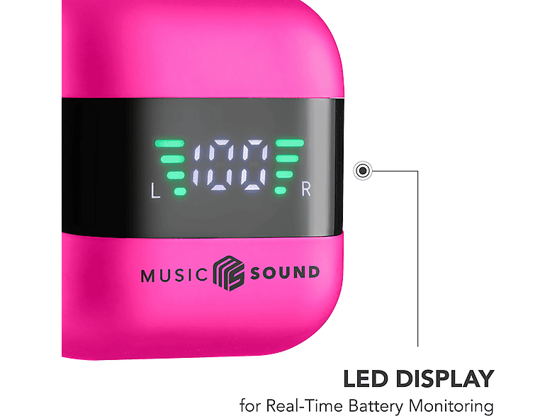 Music Sound Spark True Wireless Kopfhörer, Pink — Foto 2 von 5