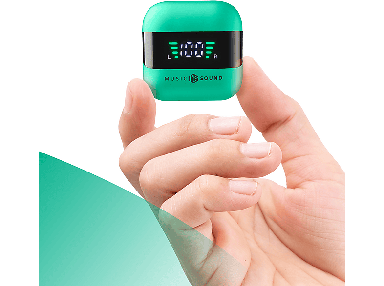Music Sound Spark True Wireless Kopfhörer, Grün — Foto 5 von 5