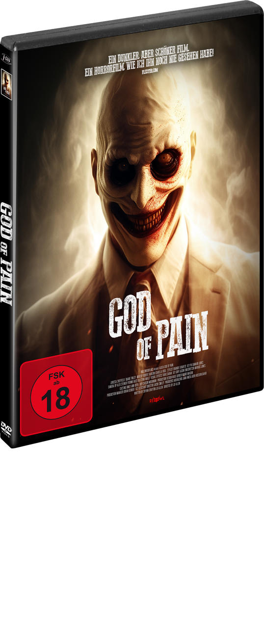 DVD-Hülle, ein grinsender Mann mit blutigem Lächeln.