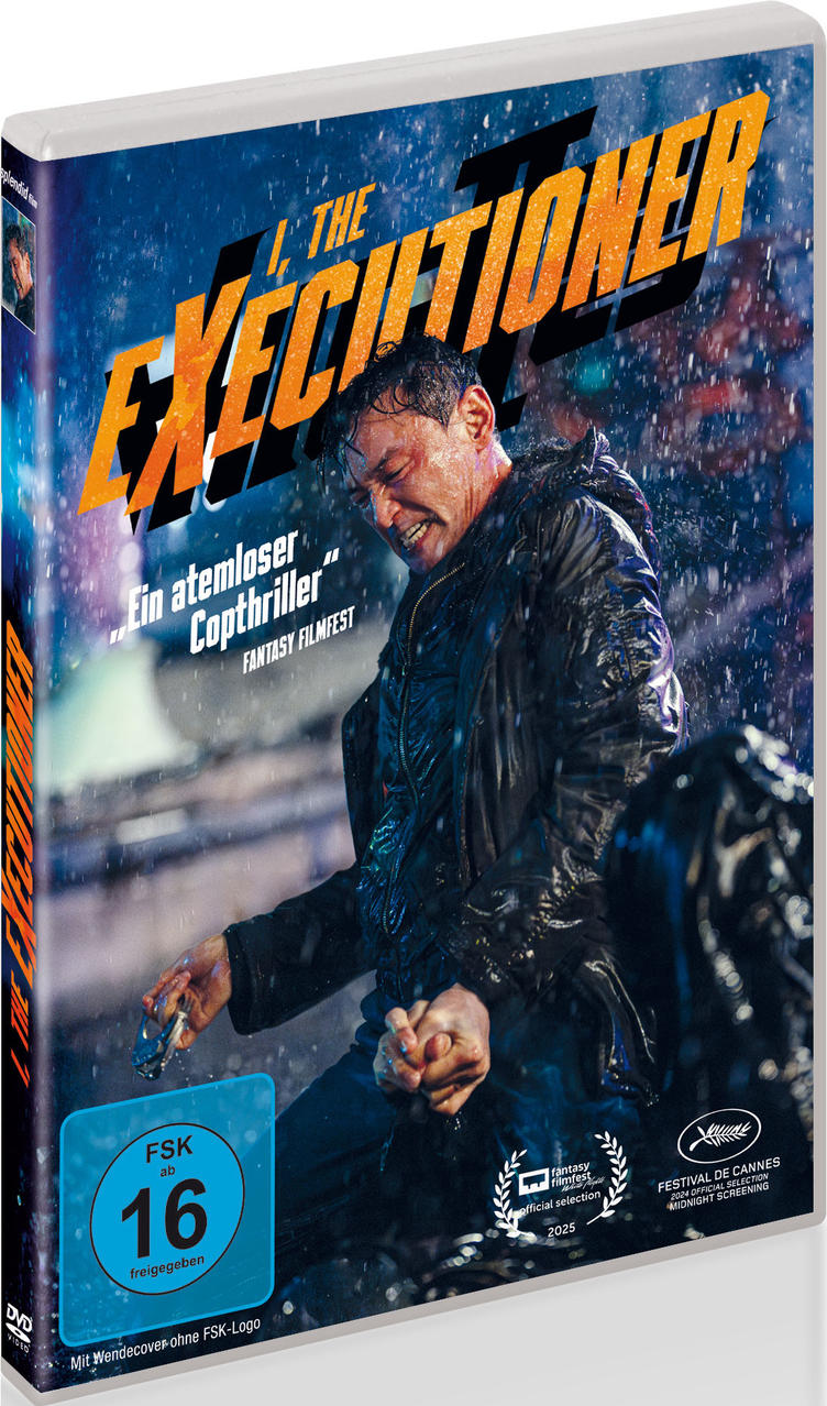 DVD-Hülle eines Mannes im Regen, Film mit dem Titel „The Executioner“.